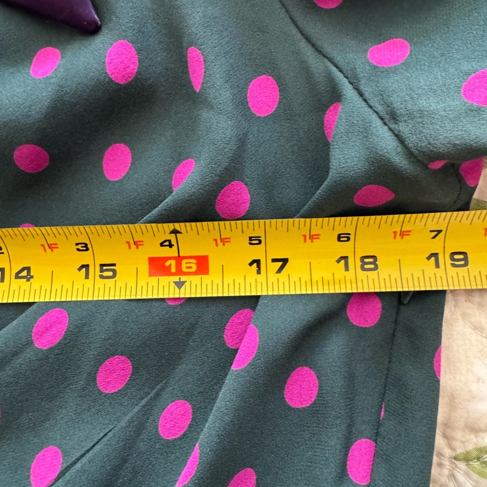 Rare Vintage Moschino Silk Polka Dot Retro Dress sz 12 - Picture 12 of 16